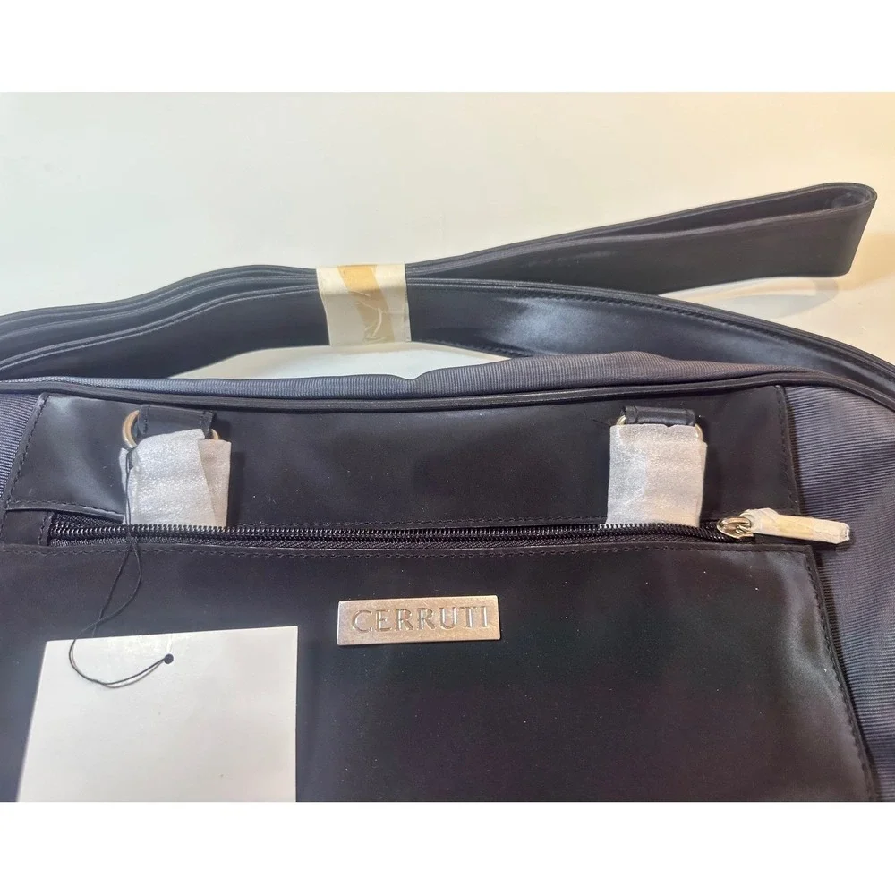 Cerruti Image Black Travel Bag Weekender Duffel Shoulder Strap NWT 1171001